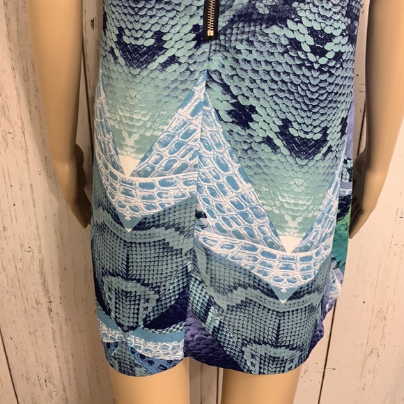 Olivaceous Snake Skin Pattern Mini Dress - Picture 10 of 12